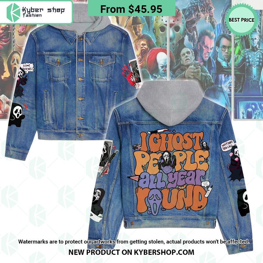 Ghostface I Ghost People All Year Round Hooded Denim Jacket