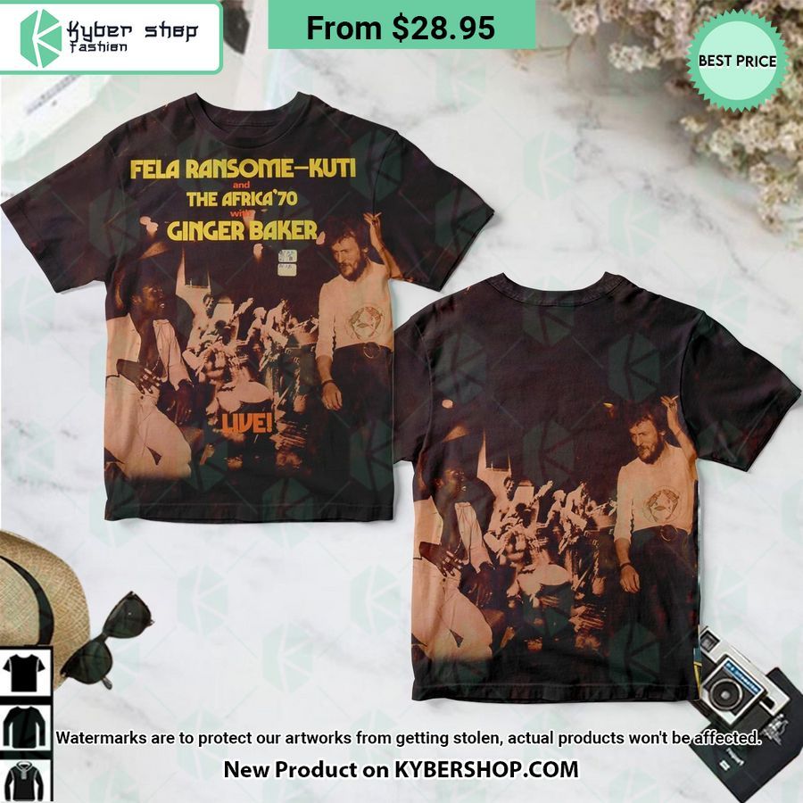 Ginger Baker Fela Ransome-Kuti Live Album Shirt