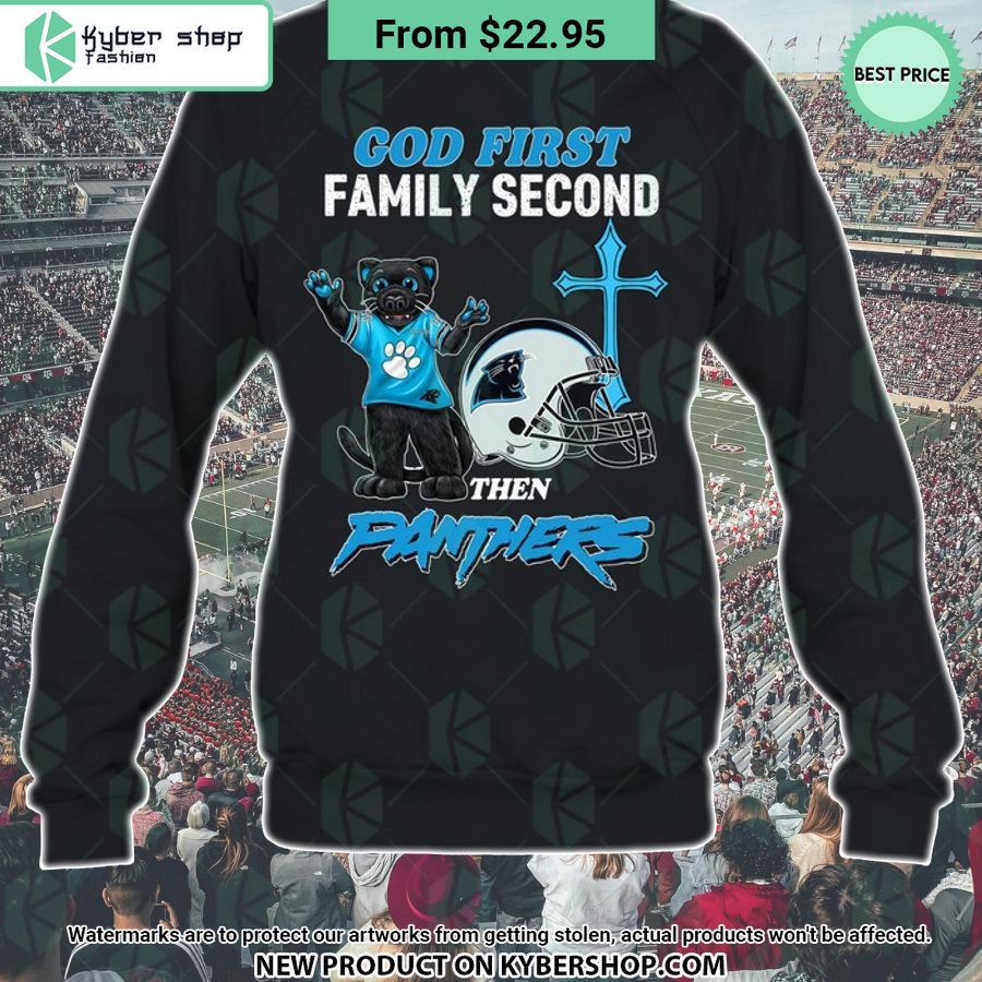 God First Family Second Then Carolina Panthers Shirt