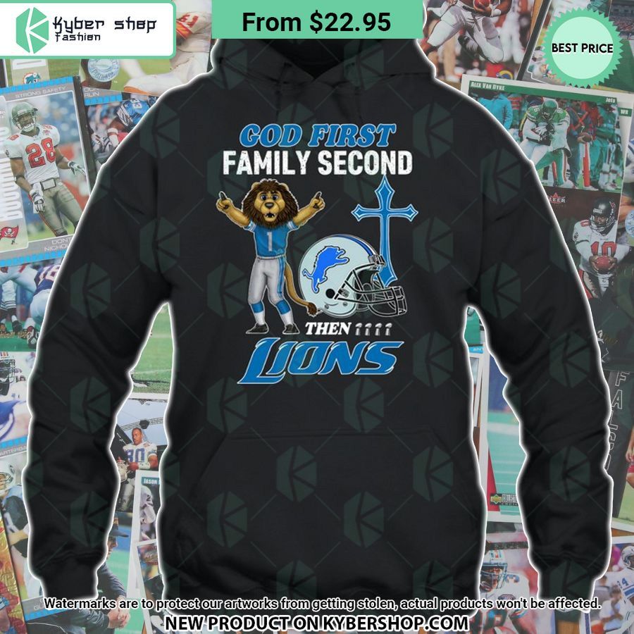 God First Family Second Then Detroit Lions Shirt