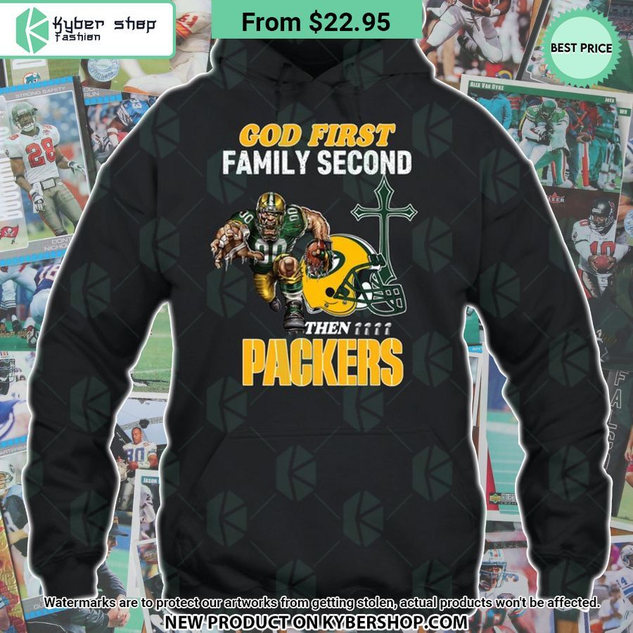 God First Family Second Then Green Bay Packers Shirt