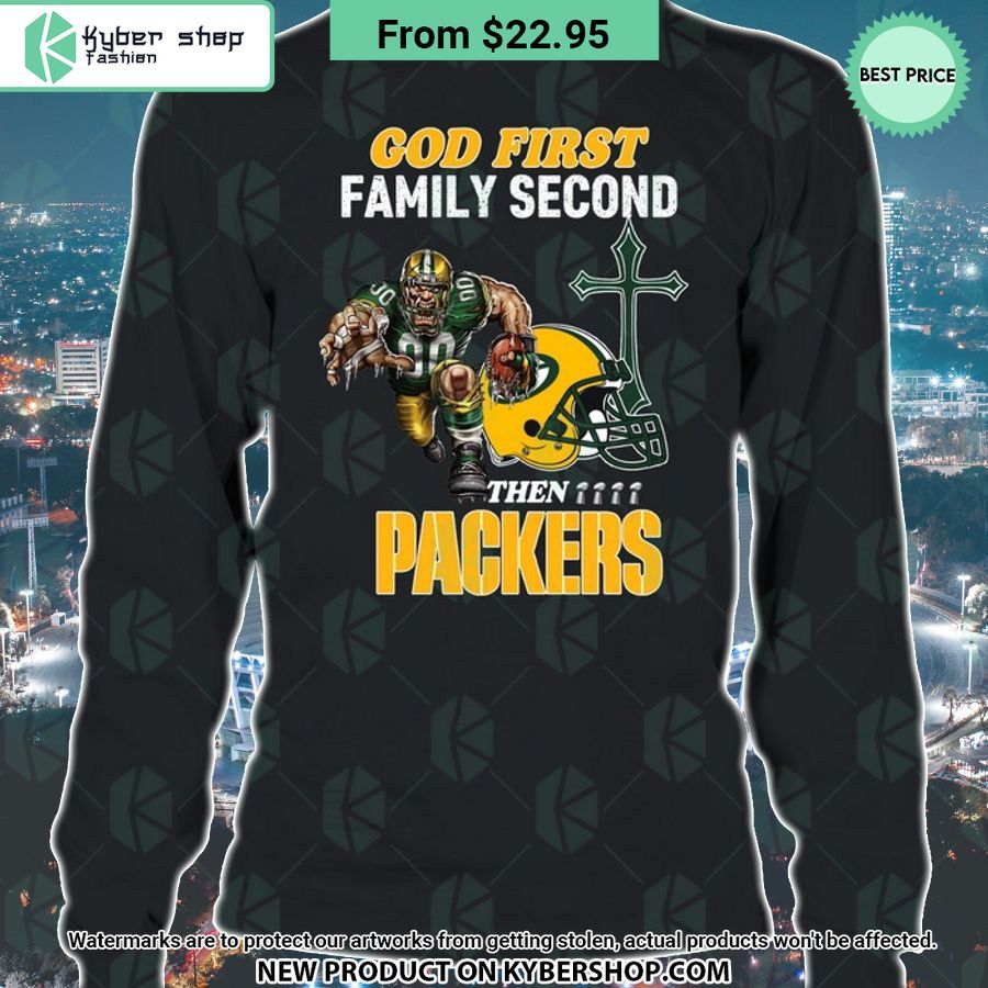 God First Family Second Then Green Bay Packers Shirt