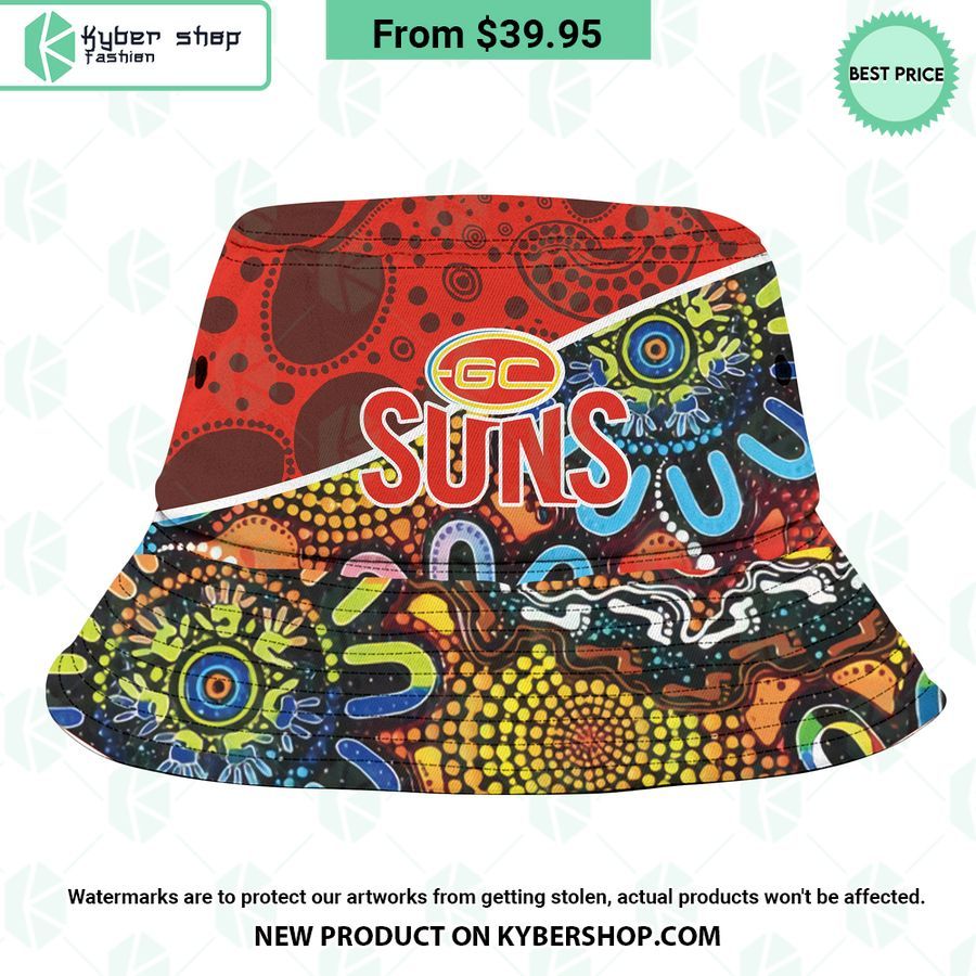 Gold Coast Football Club Indigenous Pattern Bucket Hat