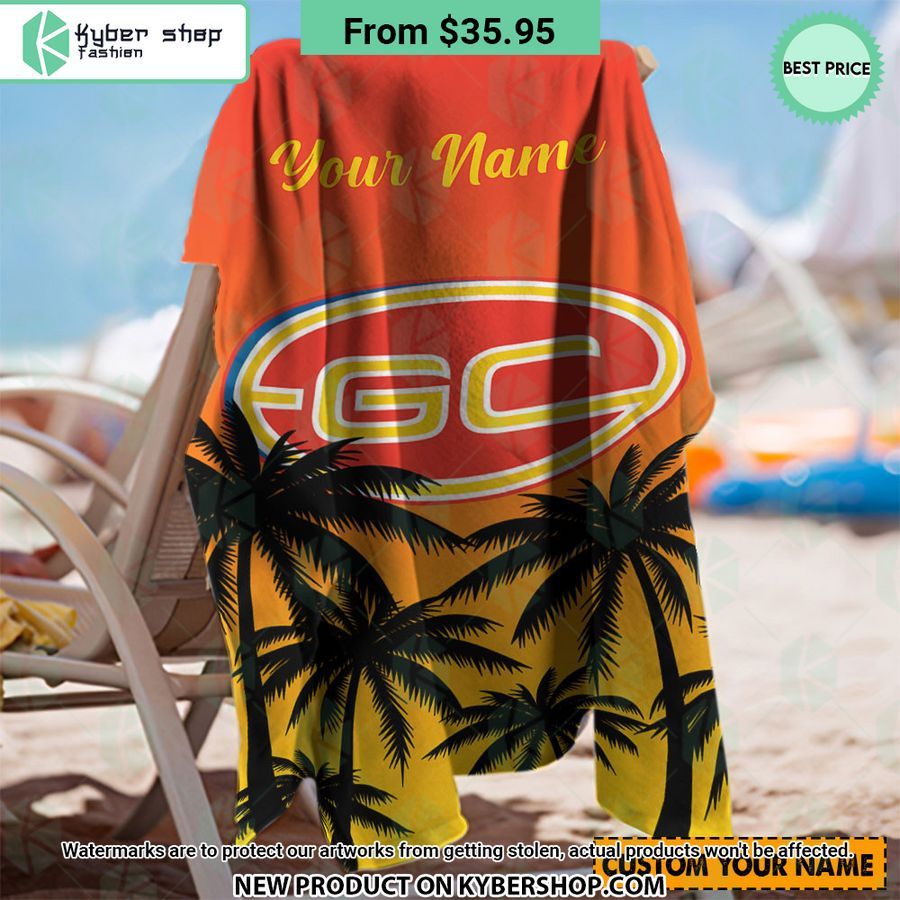 Gold Coast Suns CUSTOM Beach Towel
