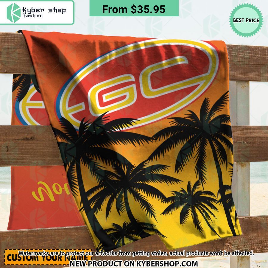 Gold Coast Suns CUSTOM Beach Towel
