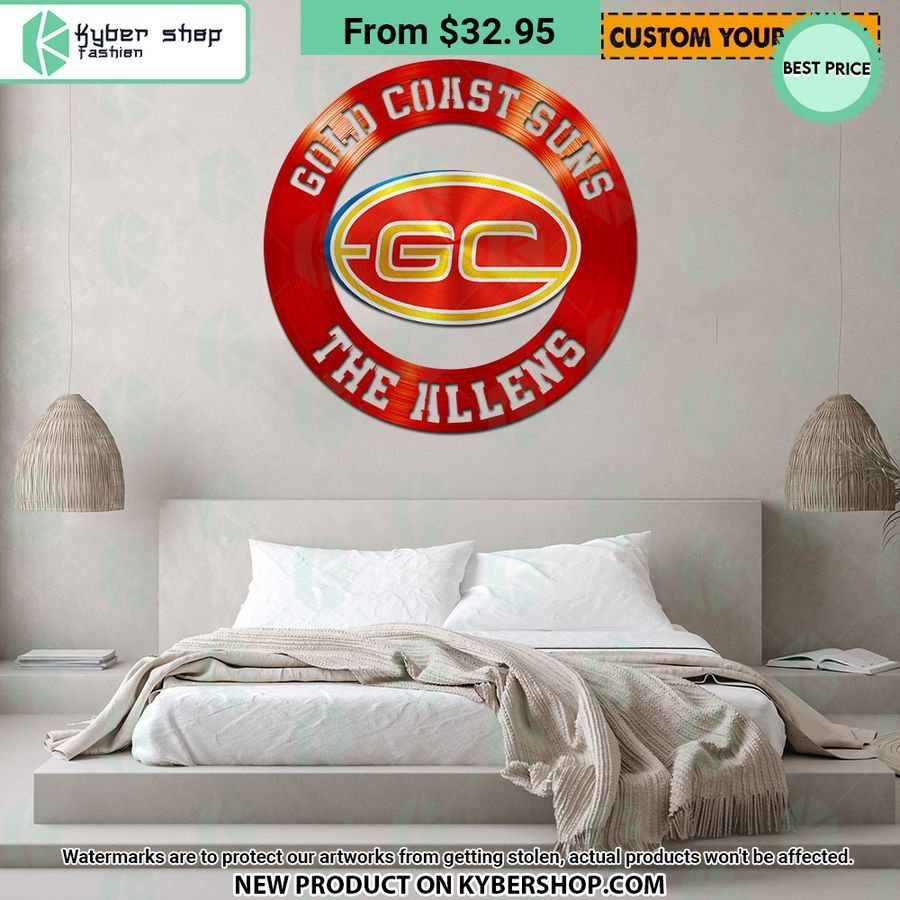 Gold Coast Suns CUSTOM Metal Sign