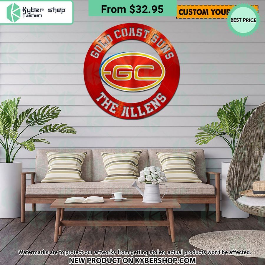 Gold Coast Suns CUSTOM Metal Sign