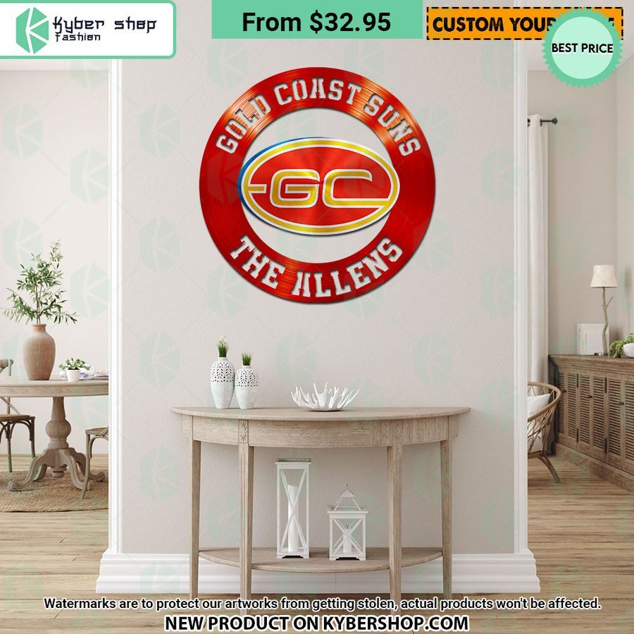 Gold Coast Suns CUSTOM Metal Sign
