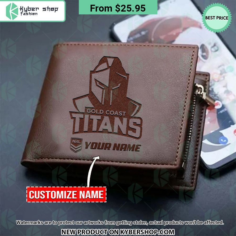 Gold Coast Titans NRL Leather Wallet