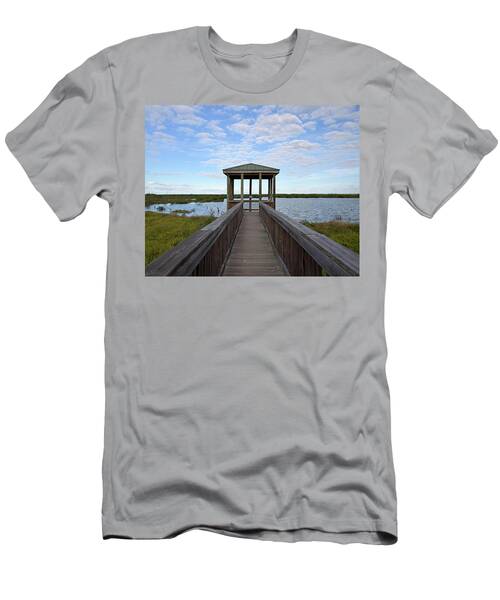 Golden Grasses Beside Pelican Island Nature Reserve Overlook Pier Florida T-Shirt
