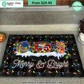 Golden State Warriors Merry And Bright Doormat
