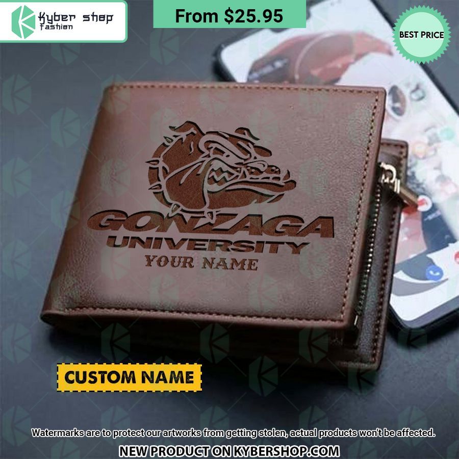 Gonzaga Bulldogs CUSTOM Leather Wallet