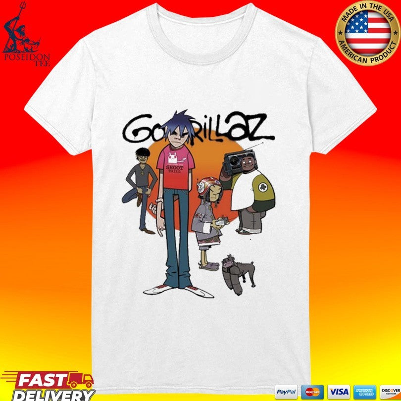 Gorillaz Band Grey T-shirt