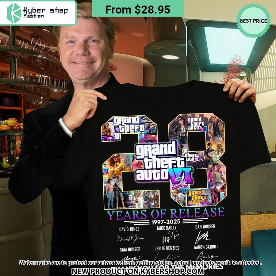 Grand Theft Auto VI Years Of Release Shirt