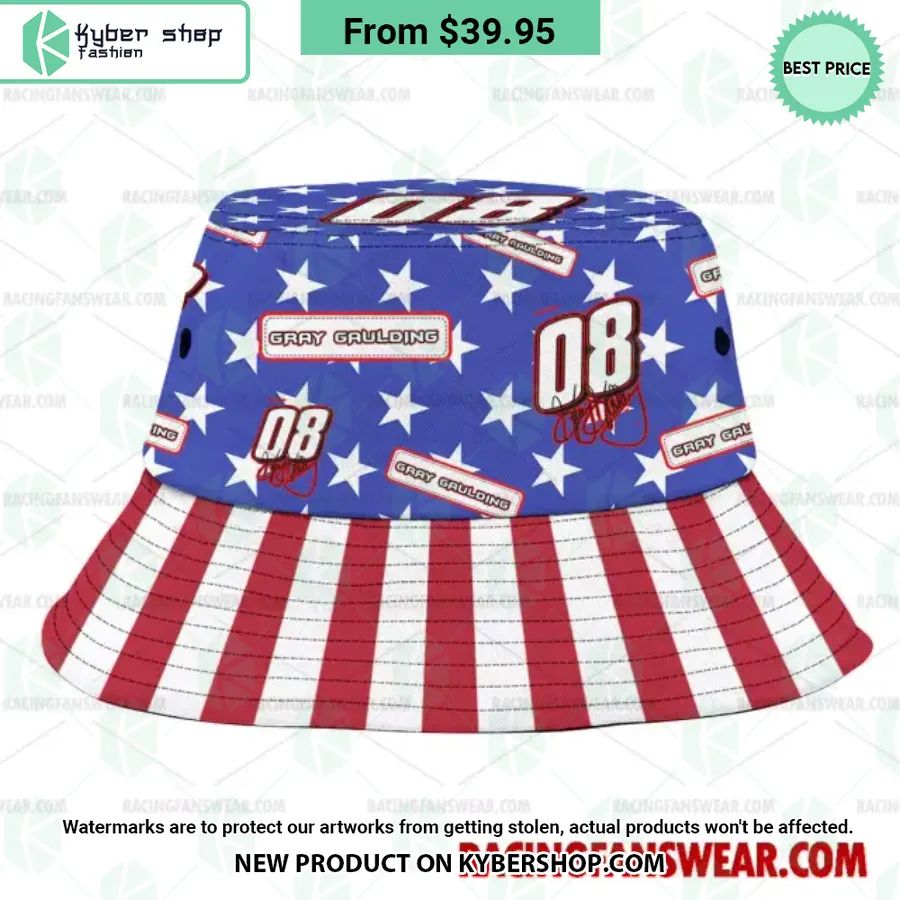 Gray Gaulding NASCAR Racing Independence Day Bucket Hat