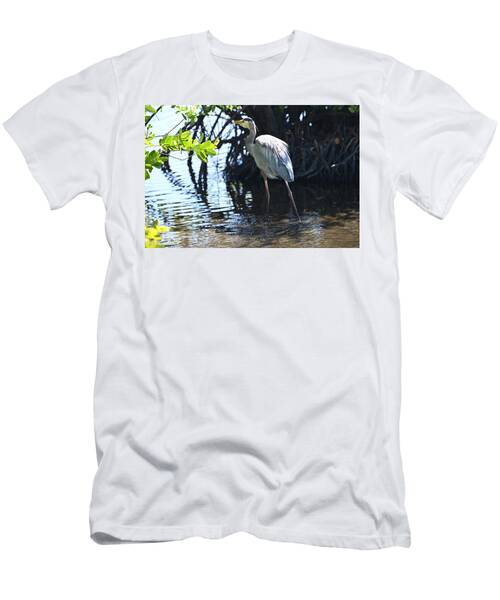 Great Blue Heron Wading By A Mangrove Merritt Island National Park Florida Series 1 T-Shirt