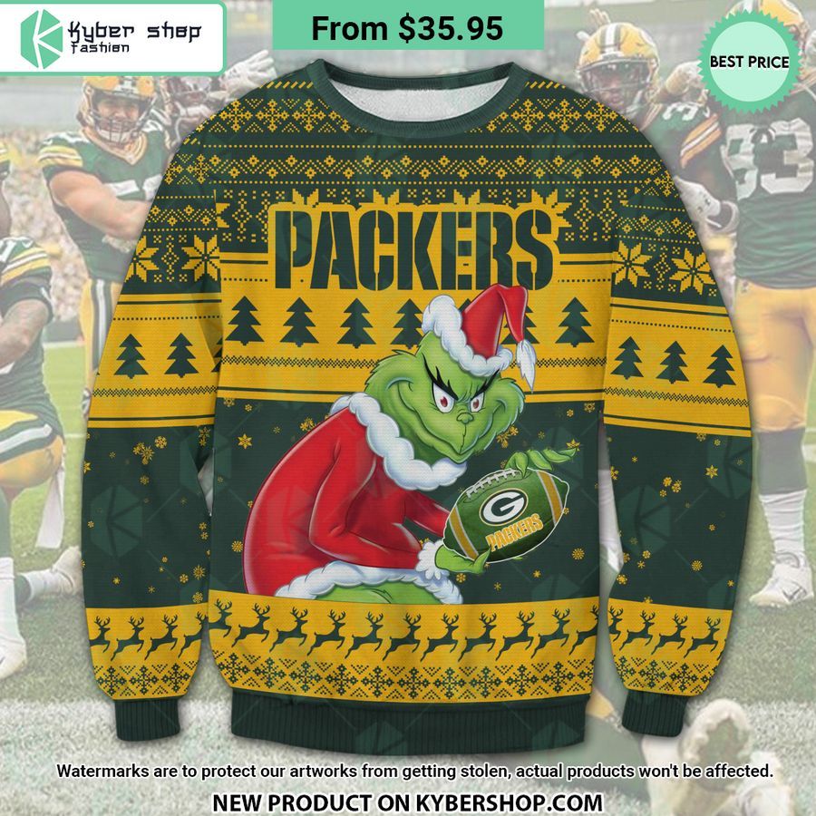 Green Bay Packers Grinch Ugly Christmas Sweater