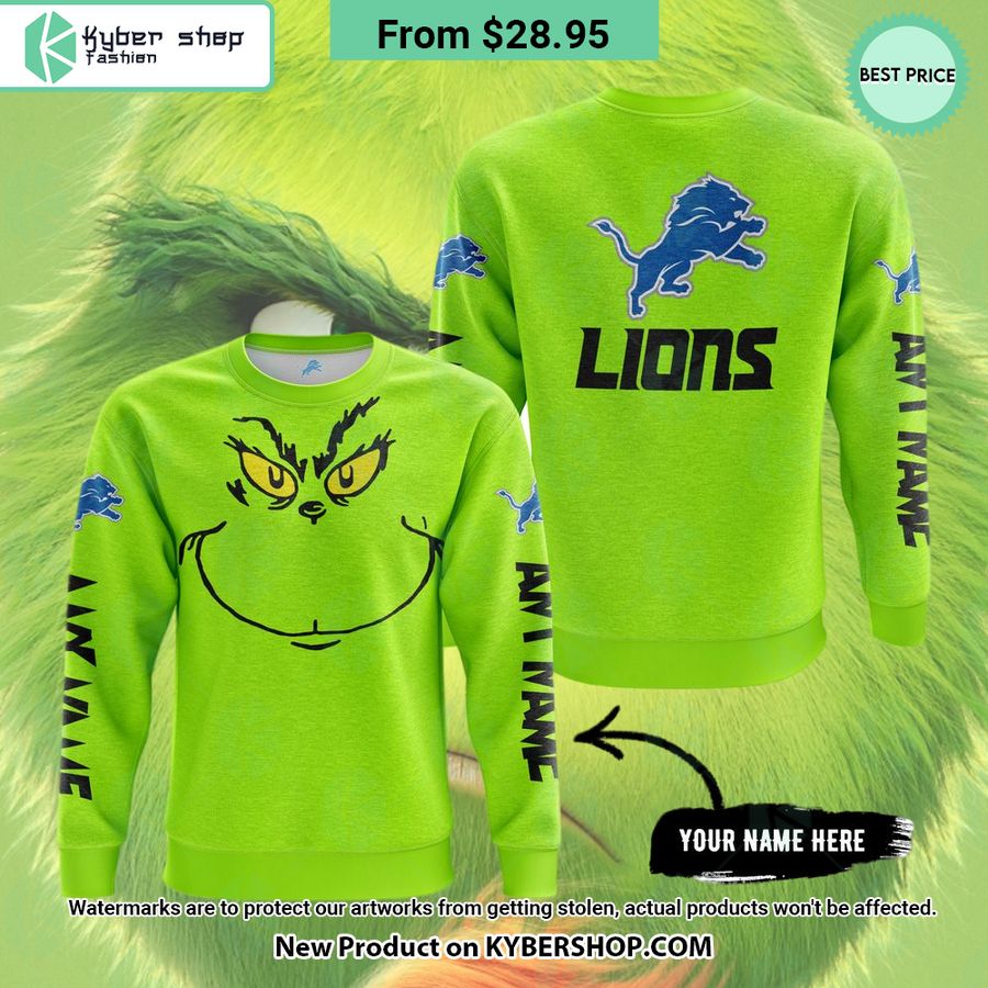 Grinch Detroit Lions CUSTOM Hoodie, Shirt