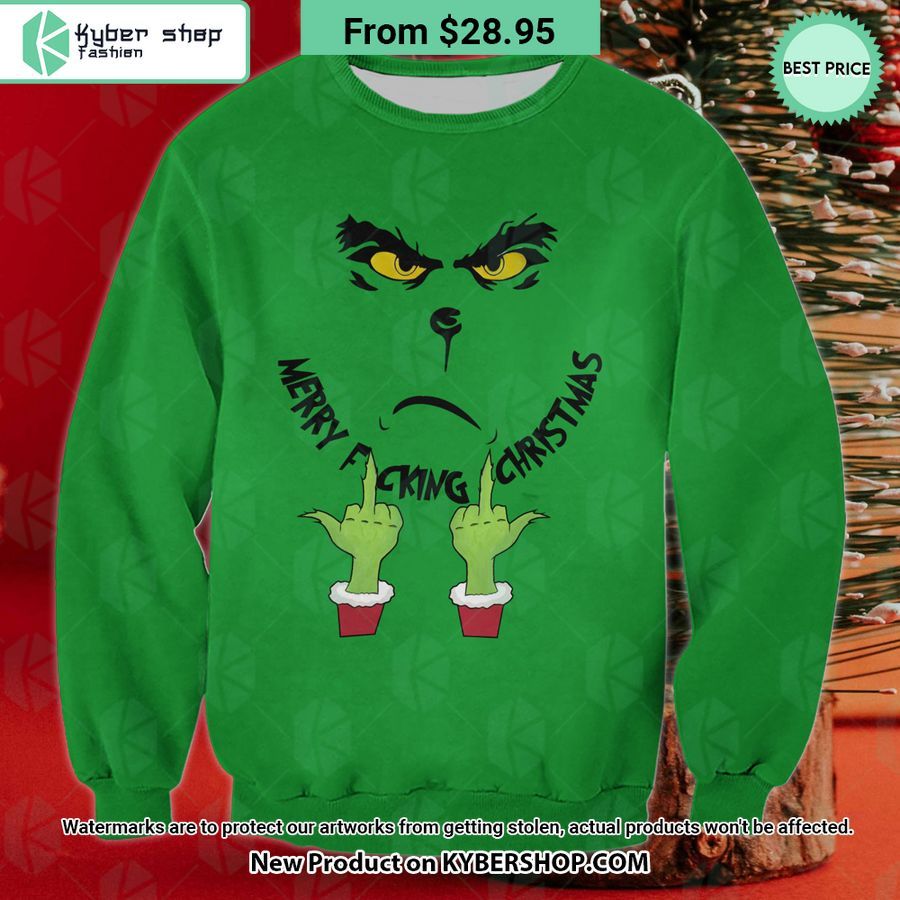 Grinch Merry Fucking Christmas Hoodie