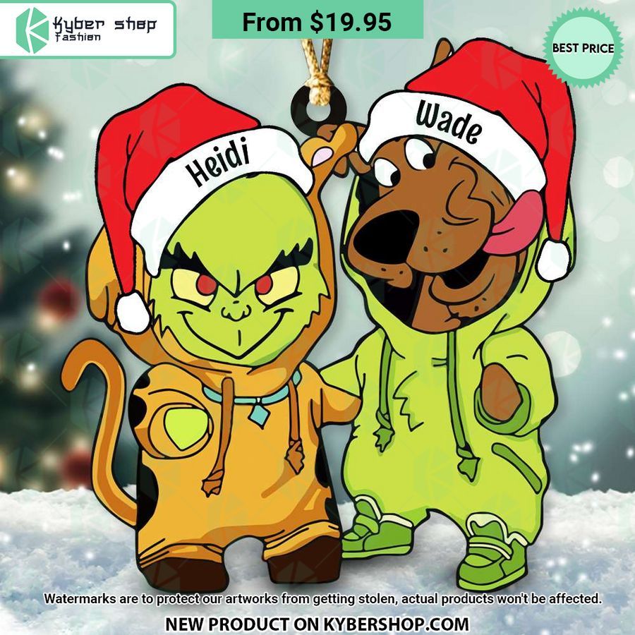 Grinch Scooby-Doo CUSTOM Chrismas Ornament