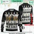 Guinness Horror Characters Drink Ugly Christmas Sweater