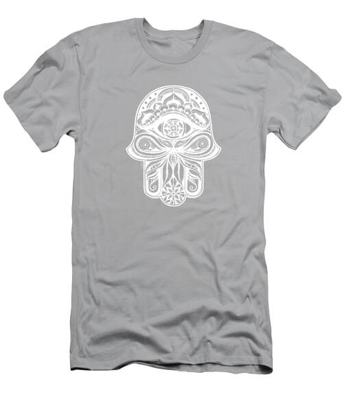 Hamsa - In The Garden, White T-Shirt