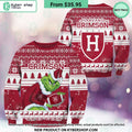 Harvard Crimson Grinch Christmas Sweater