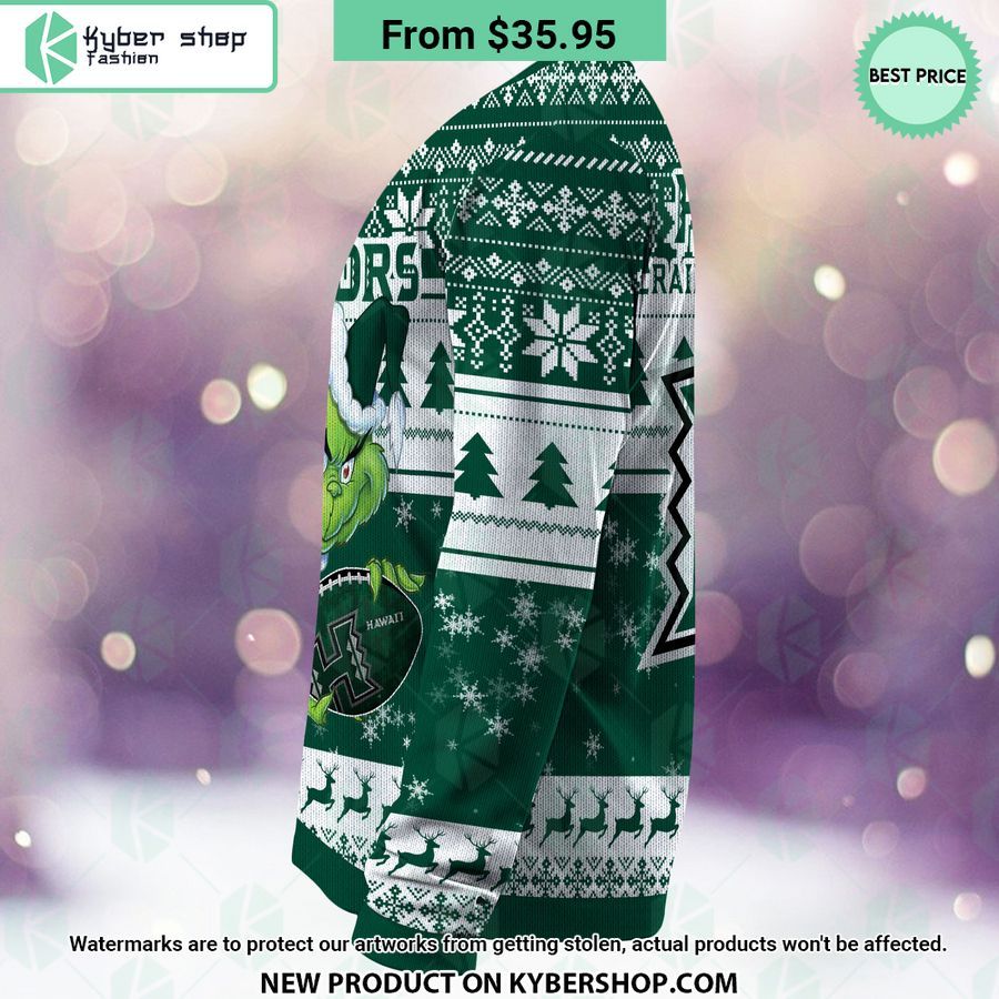 Hawaii Rainbow Warriors Grinch Christmas Sweater