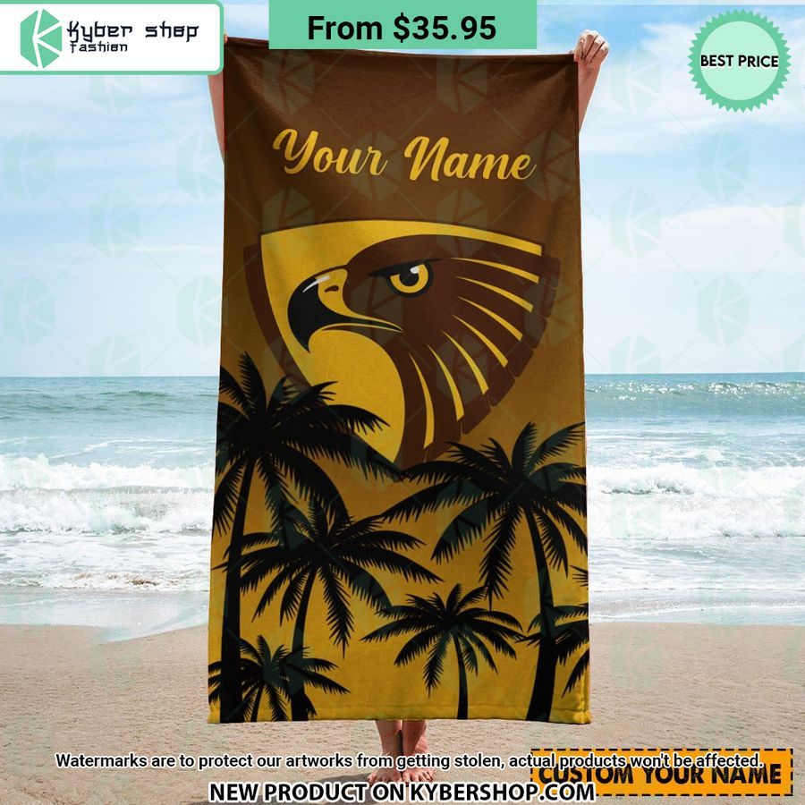 Hawthorn FC CUSTOM Beach Towel