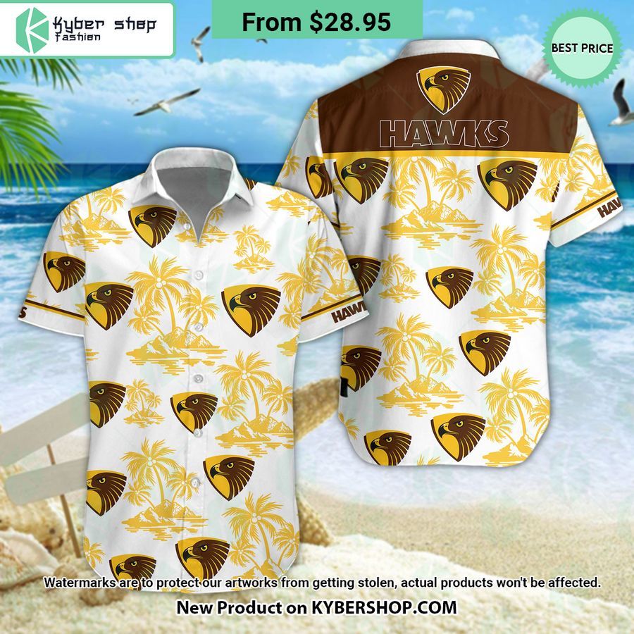 Hawthorn Football Club Hawaiian Shirt Shorts