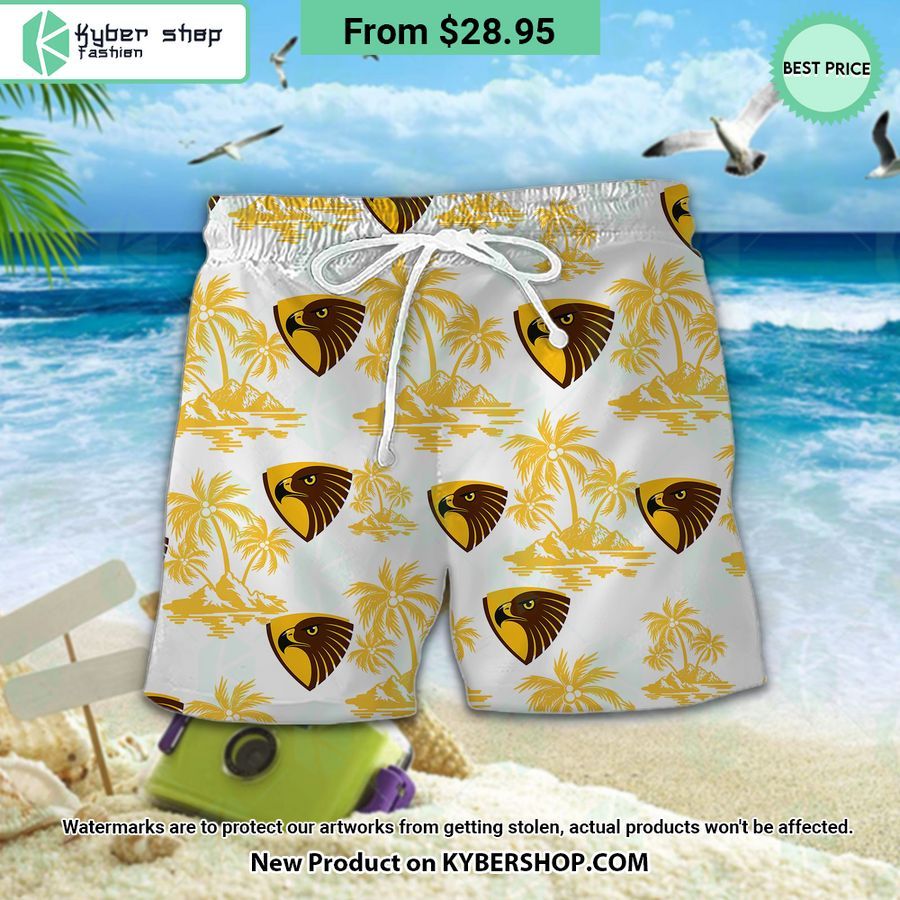 Hawthorn Football Club Hawaiian Shirt Shorts