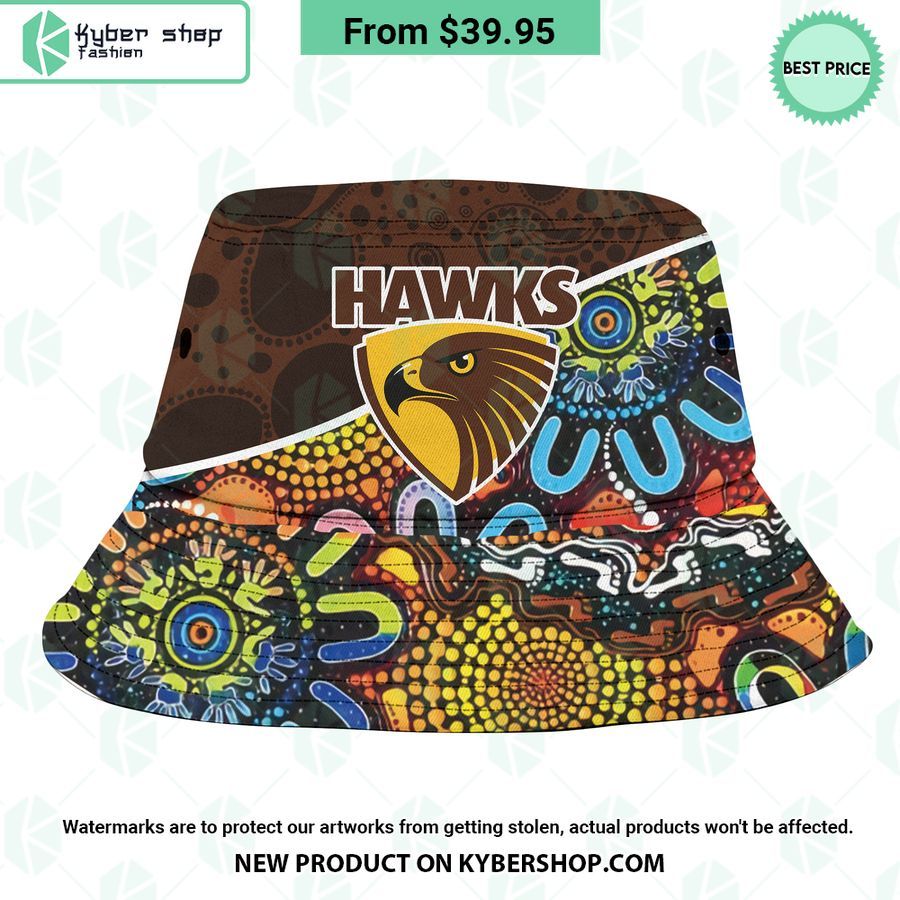 Hawthorn Football Club Indigenous Pattern Bucket Hat