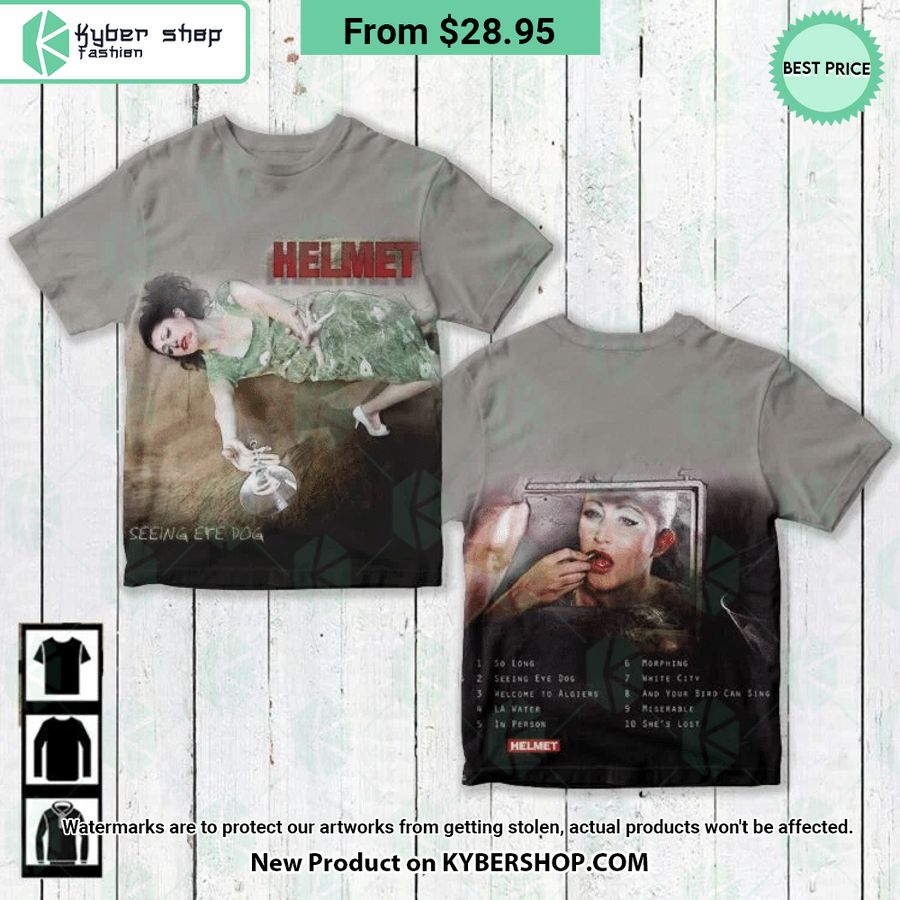 Helmet Seeing Eye Dog Album Cover Shirt