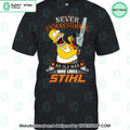 Homer Simpson Never Underestimate An Old Man Who Loves STIHL T Shirt