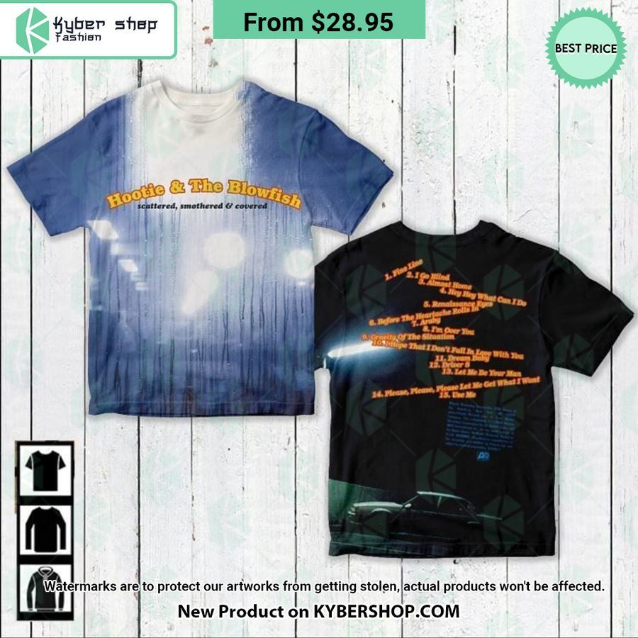 Hootie & The Blowfish Scattered Smothered Covered Album Shirt