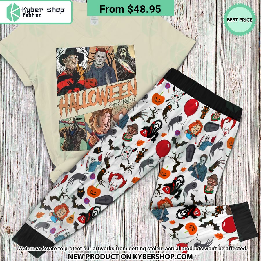 Horror Characters Halloween In Horror Nights Pajamas Set