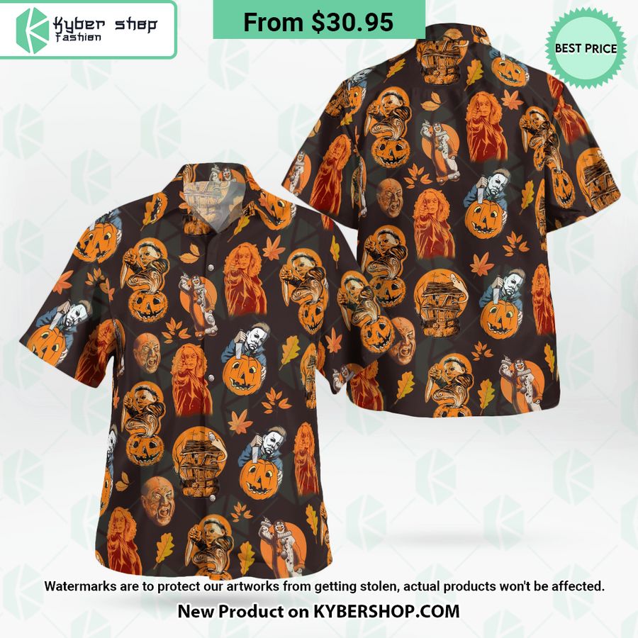 Horror Characters Movies Halloween Hawaiian Shirt