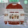 Horror Drink Characters Halloween Movie Sweater