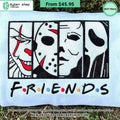 Horror Movie Characters Friends Halloween Embroidered Sweatshirt