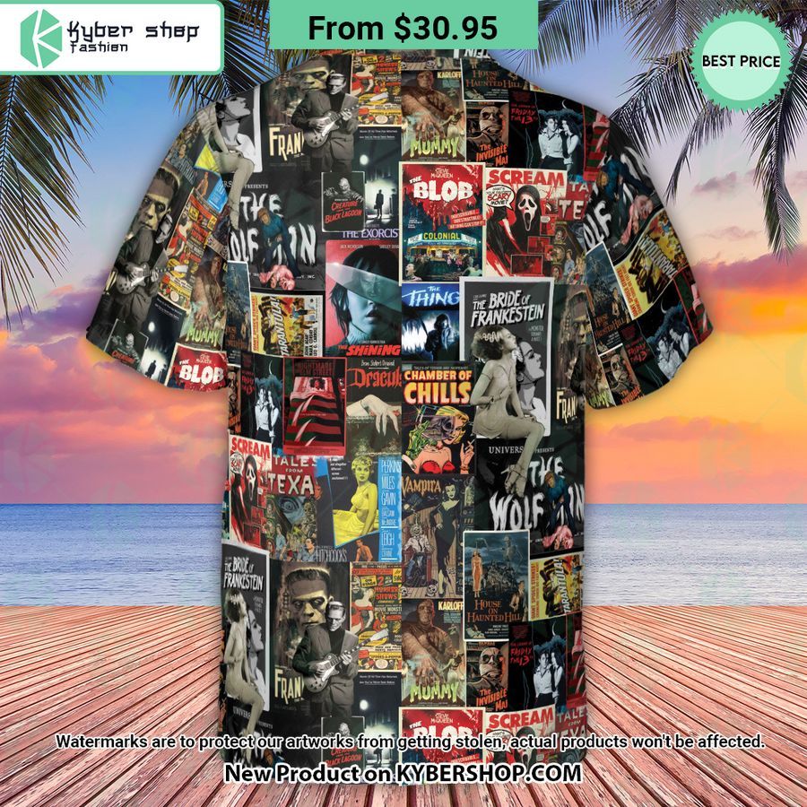 Horror Movie Posters Monster Universal Scream Ghostface The Thing Hawaiian Shirt