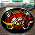 Rod Mr. Horsepower Devil Garage Round Rug