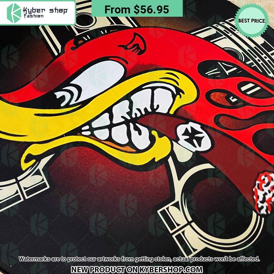 Rod Mr. Horsepower Devil Garage Round Rug