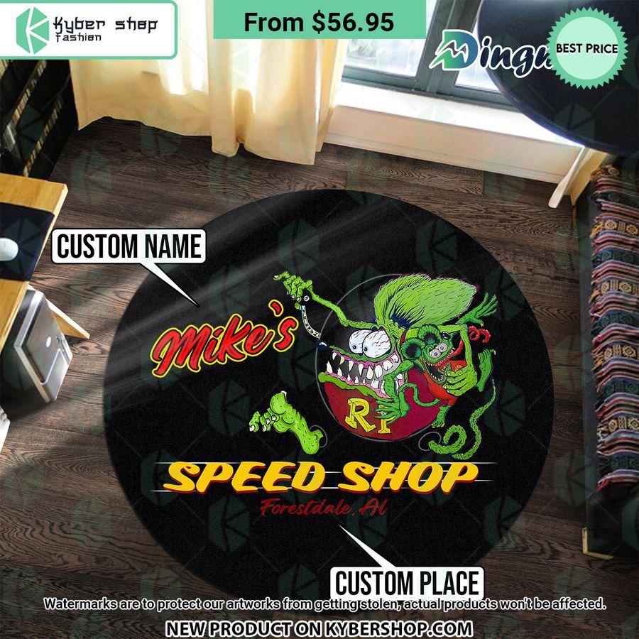 Rod Rat Fink Speed Shop CUSTOM Round Rug