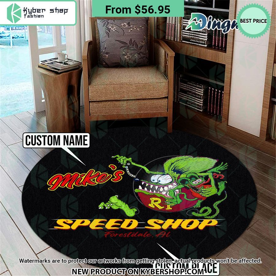 Rod Rat Fink Speed Shop CUSTOM Round Rug