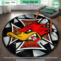 Rod Woodpecker Speed Shop Round Rug