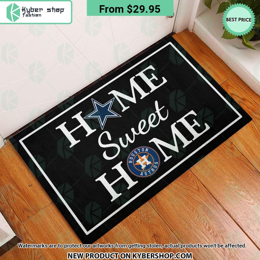 Houston Astros Dallas Cowboys Home Sweet Home Doormat