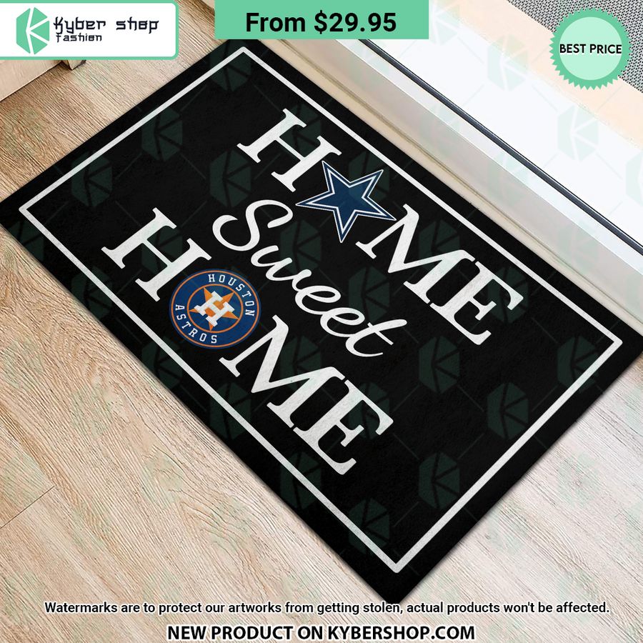 Houston Astros Dallas Cowboys Home Sweet Home Doormat