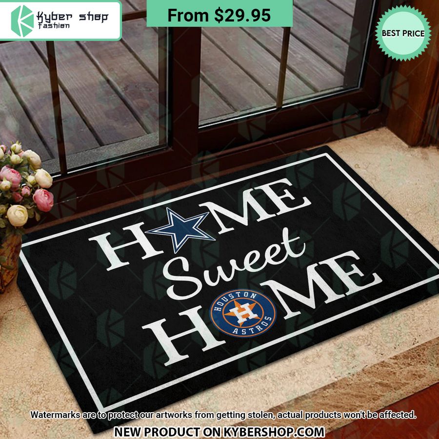 Houston Astros Dallas Cowboys Home Sweet Home Doormat