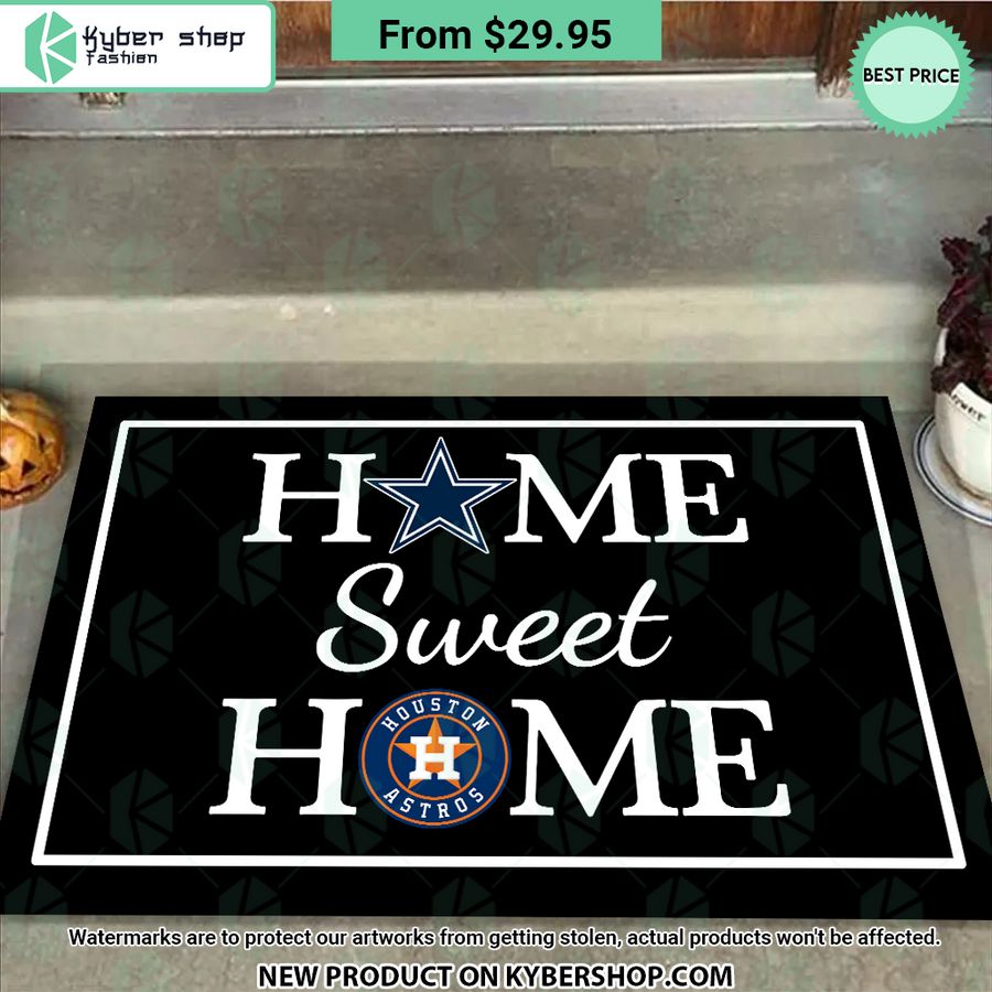 Houston Astros Dallas Cowboys Home Sweet Home Doormat