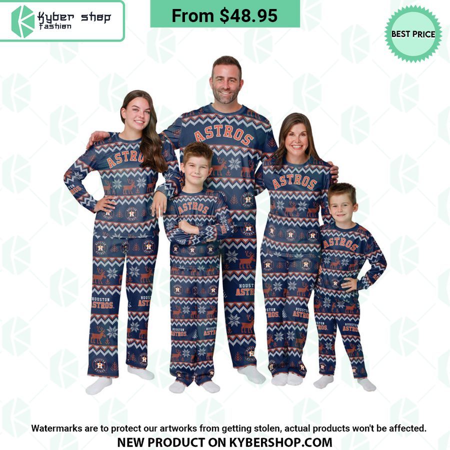 Houston Astros MLB Family Holiday Pajamas Set